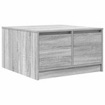 vidaXL Table basse avec tiroirs sonoma gris 70 5x70x40 cm
