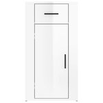 Armoire de bureau pratique avec grand espace de rangement 40 x 49 x 75 cm en bois d'ingénierie blanc brillant 02_0048290