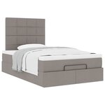 vidaXL Cadre de lit ottoman avec matelas taupe 120x200 cm tissu