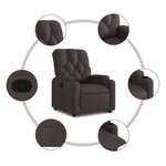 vidaXL Fauteuil inclinable marron foncé tissu
