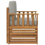 vidaXL Canapé d’extérieur Bois d'acacia massif et polyester Naturel