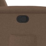 vidaXL Fauteuil inclinable Marron Tissu