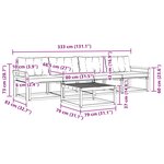 vidaXL Ensemble de canapés d'extérieur 5 pc Blanc et noir