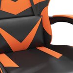 vidaXL Chaise de jeu Noir et orange Similicuir