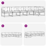 vidaXL Ensemble de canapés d'extérieur 6 pc Blanc et Beige
