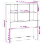 vidaXL Tête de lit avec rangement cire marron 100cm bois massif de pin
