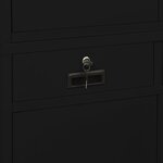 vidaXL Armoire de bureau Noir 90x40x180 cm Acier