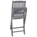 vidaXL Chaises pliables d'extérieur lot de 4 et coussins Bois d'acacia