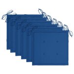 vidaXL Chaises de jardin lot de 6 avec coussins Bois de teck massif