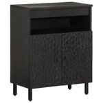 vidaXL Armoire latérale noir 60x33x75 cm bois massif de manguier