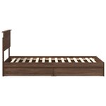 vidaXL Lit de Rangement Chêne brun 90 x 190 cm Bois d'ingénierie