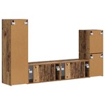 vidaXL Ensemble meuble TV 4 Pièces Bois ancien Bois d'ingénierie