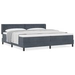 vidaXL Lit à ressorts avec matelas noir 100x200 cm en velours