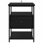vidaXL Cabinet de chevet Chêne noir 40 x 42 x 56 cm Bois d'ingénierie