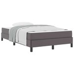 vidaXL Cadre de lit avec matelas Gris 120 x 190 cm tissu