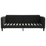 vidaXL Lit de jour avec matelas noir 80x200 cm tissu