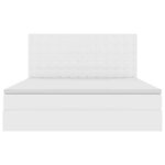 vidaXL Lit avec rangement et LED Blanc pur 180 x 200 cm Simili cuir
