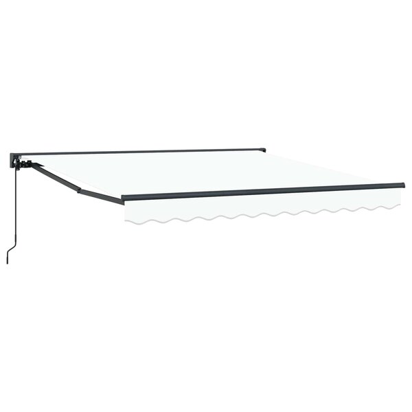 vidaXL Cadre d'auvent Blanc 350 x 250 cm Polyester avec revêtement PU