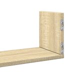 vidaXL Étagères murales 3Pièces chêne sonoma 58x18x18cm bois d'ingénierie