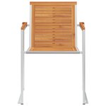 vidaXL Chaises de jardin avec coussins lot de 2 Acacia solide et acier