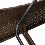 vidaXL Chaise longue avec coussin Marron 60x205x73 cm Résine tressée
