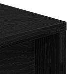 Bureau vidaXL Noir Chêne 200x50x76 cm en bois d'ingénierie