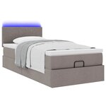 vidaXL Cadre de lit ottoman avec matelas taupe 80x200 cm tissu