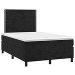vidaXL Sommier à lattes de lit avec matelas Noir 120x200 cm Velours