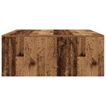 vidaXL Table basse avec tiroirs vieux bois 100x100x40 cm