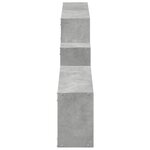 vidaXL Armoire murale 158x18x53 cm gris béton bois d'ingénierie
