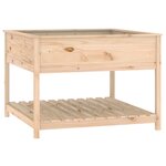 vidaXL Jardinière avec étagère 111 5x111 5x81 cm Bois massif de pin