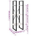 vidaXL Bibliothèque à 3 niveaux Blanc 40x30x105 cm Bois de pin massif