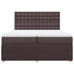 vidaXL Sommier à lattes de lit avec matelas Marron foncé 200x200 cm