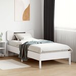 vidaXL Cadre de lit sans matelas blanc 90x190 cm bois de pin massif