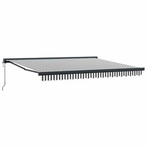 vidaXL Auvent rétractable anthracite et blanc 4x3 m tissu et aluminium