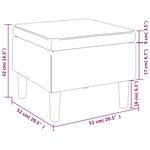 vidaXL Tabouret avec pieds en bois Gris clair Velours