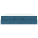 vidaXL Cadre de lit Bleu 180 x 200 cm Velours