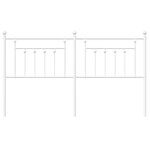 vidaXL Tête de lit métal blanc 180 cm