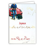 69-3131 Carte Anniversaire pour Homme élégant Chic Sportif qui aime Voiture de Luxe Peinture Aquarelle -Finitions Dorure Or Doré + Gaufrage en Relief +1 Enveloppe Format 12x17cm -Fabriqué en Europe