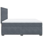 vidaXL Sommier à lattes de lit et matelas Gris foncé 180x200cm Velours