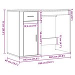 vidaXL Bureau chêne artisanal 100x49x75 cm bois d'ingénierie