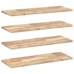 vidaXL Étagères flottantes 4 Pièces 100x30x2 cm acacia massif non traité
