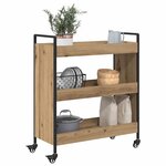 vidaXL Chariot de cuisine Chêne artisanal 70 x 30 x 82 cm