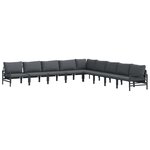 vidaXL Ensemble de canapé de jardin Anthracite Acier