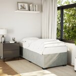 vidaXL Cadre de lit sans matelas gris clair 100x200 cm velours
