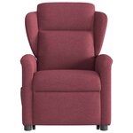 vidaXL Fauteuil inclinable de massage électrique Rouge bordeaux Tissu