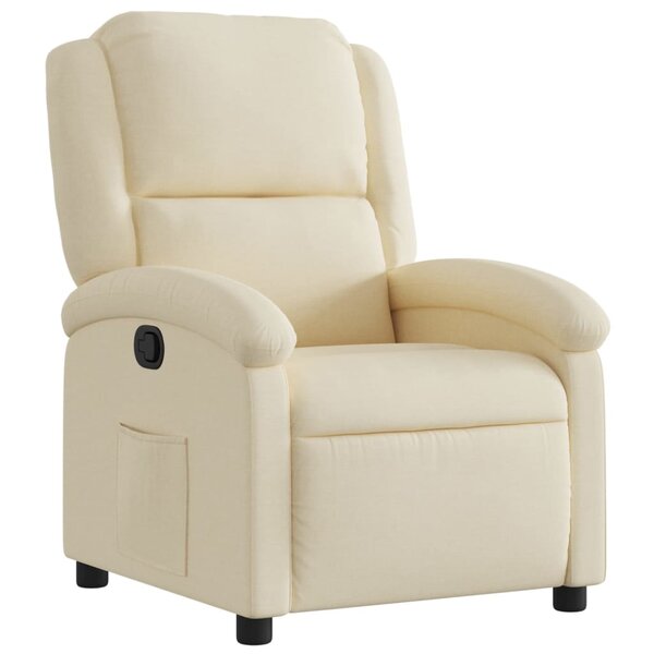 vidaXL Fauteuil inclinable crème tissu
