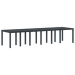 Ensemble de Salle à Manger de Jardin 13 Pièces avec Coussins Anthracite Poly Rattan