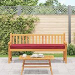 vidaXL Coussin de palette Rouge bordeaux 180 x 40 x 8 cm Tissu Oxford