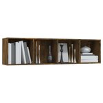 vidaXL Bibliothèque/Meuble TV Chêne fumé 143x30x36cm Bois d'ingénierie